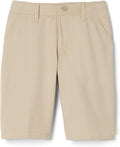 French Toast Boys' Flat Front Microfiber Performance Stretch Short, Khaki SH9252-G
