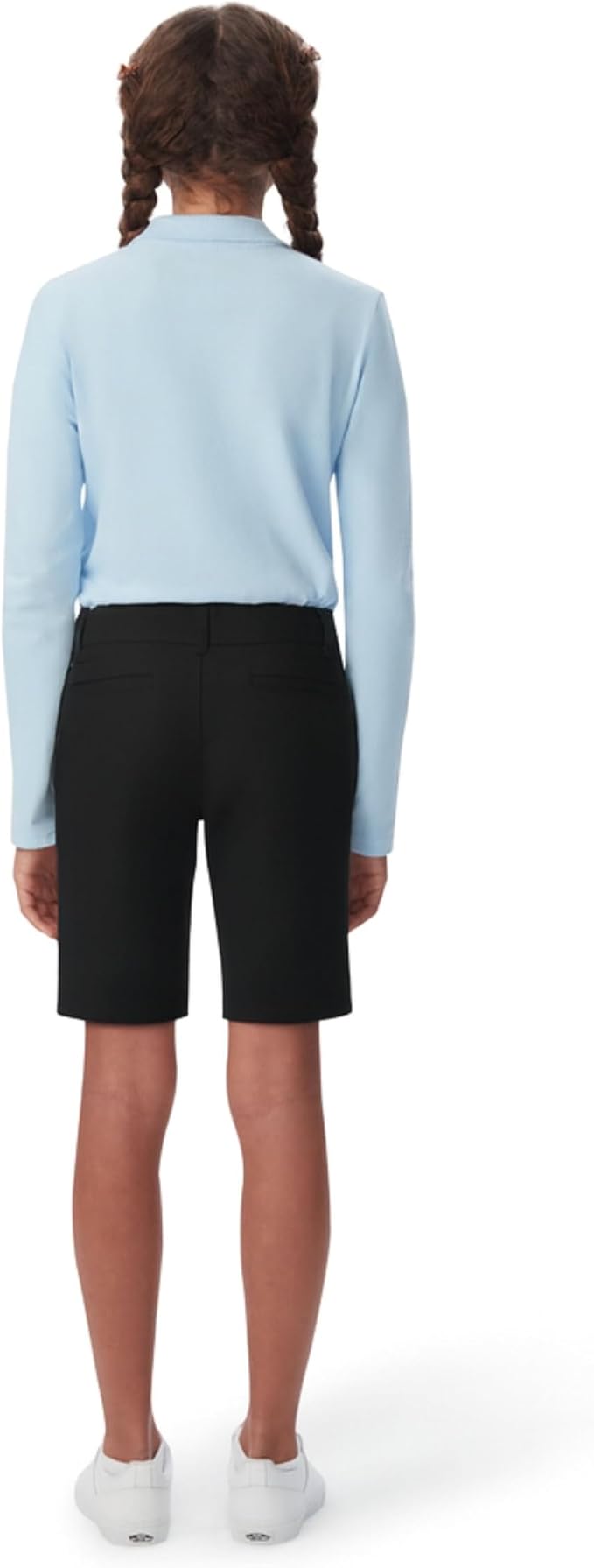French Toast Girls’ Stretch Twill Bermuda Short, Black SH9271-F