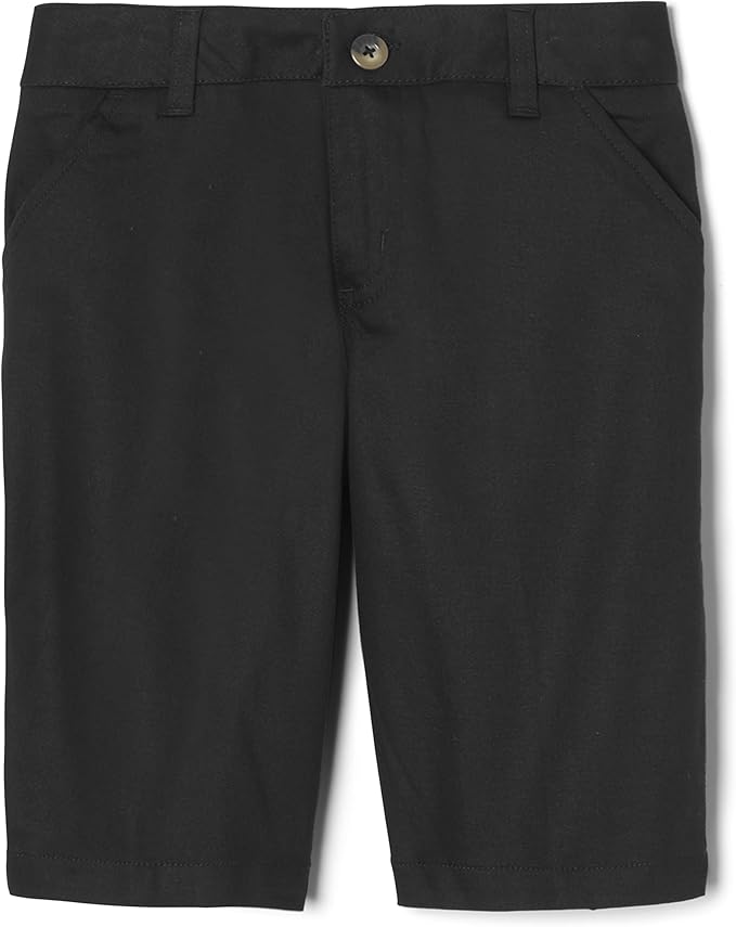 French Toast Girls’ Stretch Twill Bermuda Short, Black SH9271-F