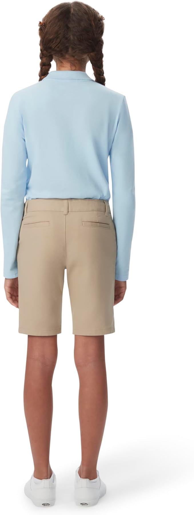 French Toast Girls’ Stretch Twill Bermuda Short, Khaki SH9271-G