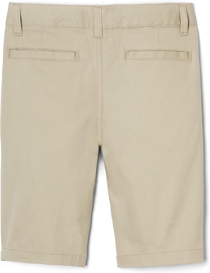 French Toast Girls’ Stretch Twill Bermuda Short, Khaki SH9271-G
