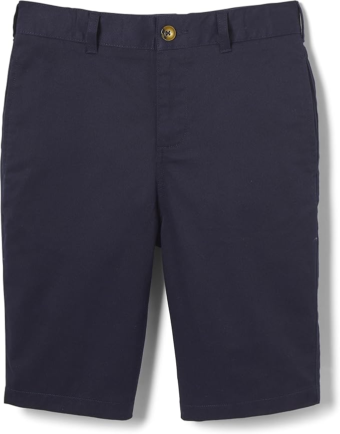 French Toast Men's Flat Front Stretch Twill Short, Navy SH9276Y-E