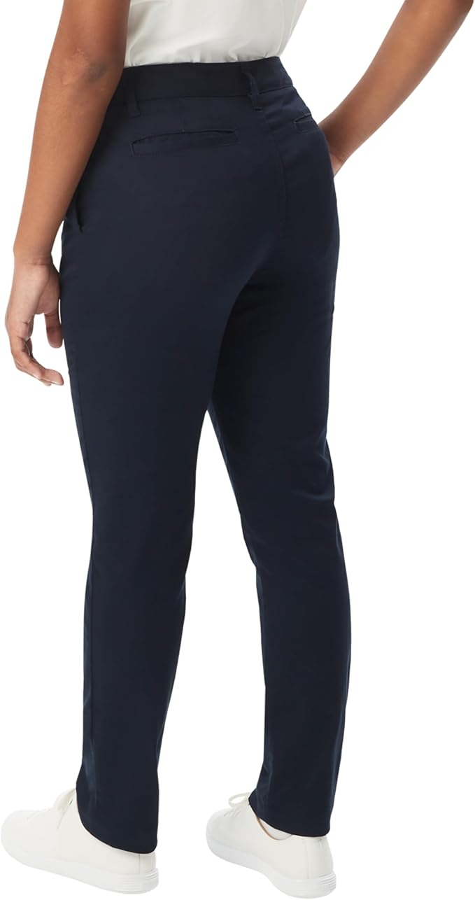 French Toast Girls' Slim Fit Stretch Twill Pant, Navy SK9405-E