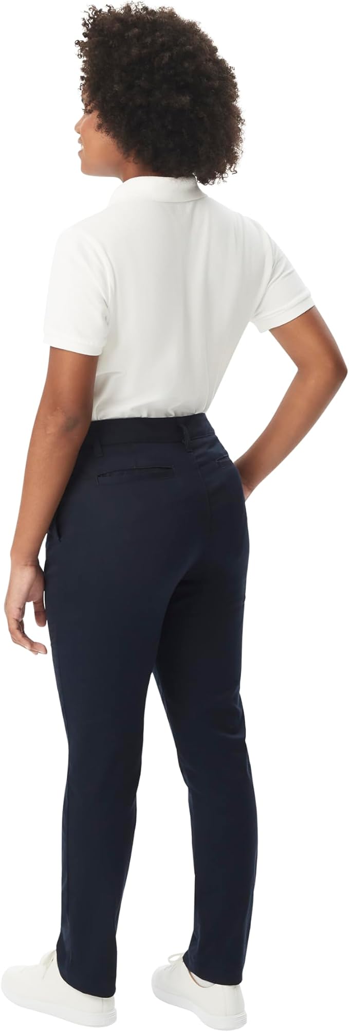 French Toast Girls' Slim Fit Stretch Twill Pant, Navy SK9405-E
