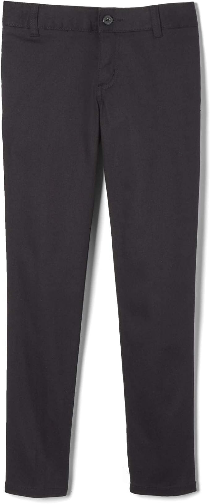 French Toast Girls' Slim Fit Stretch Twill Pant, Black SK9405-F