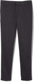 French Toast Girls' Slim Fit Stretch Twill Pant, Black SK9405-F