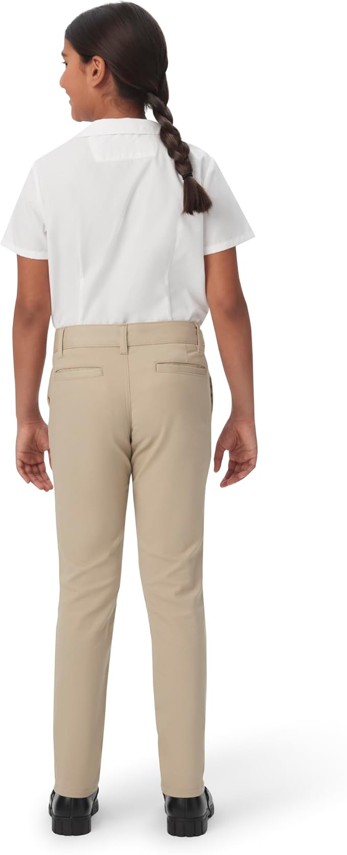 French Toast Girls' Slim Fit Stretch Twill Pant, Khaki SK9405-G