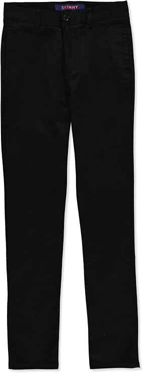 French Toast Women's Slim Fit Stretch Twill Pant, Black SK9405W-F