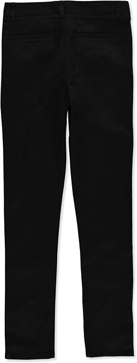 French Toast Women's Slim Fit Stretch Twill Pant, Black SK9405W-F