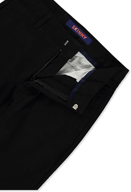 French Toast Women's Slim Fit Stretch Twill Pant, Black SK9405W-F