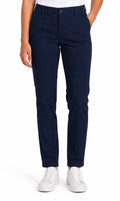 French Toast Women's Slim Fit Stretch Twill Pant, Navy SK9405W-E
