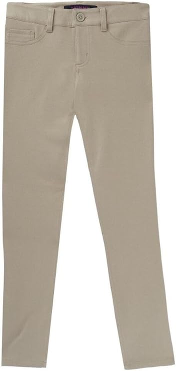 French Toast Girls' Stretch Skinny 5 Pocket Knit Pant, Khaki SK9502-G