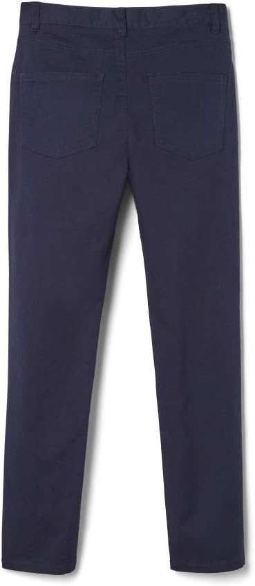 French Toast Boys' Adjustable Waist 5 Pocket Stretch Slim Fit Pant, Navy SK9531-E