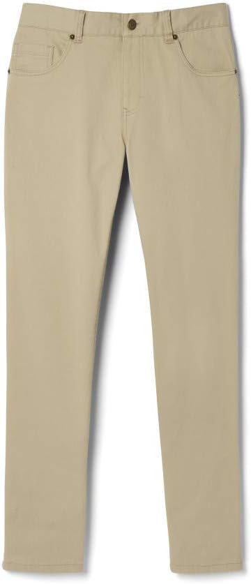 French Toast Boys' Adjustable Waist 5 Pocket Stretch Slim Fit Pant, Khaki SK9531-G