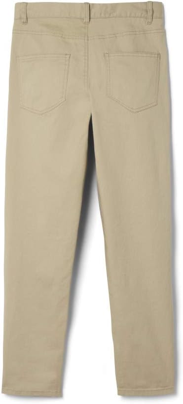 French Toast Boys' Adjustable Waist 5 Pocket Stretch Slim Fit Pant, Khaki SK9531-G