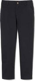 French Toast Boys' Adjustable Waist Straight Fit Stretch Twill Chino Pant, Black SK9537-F