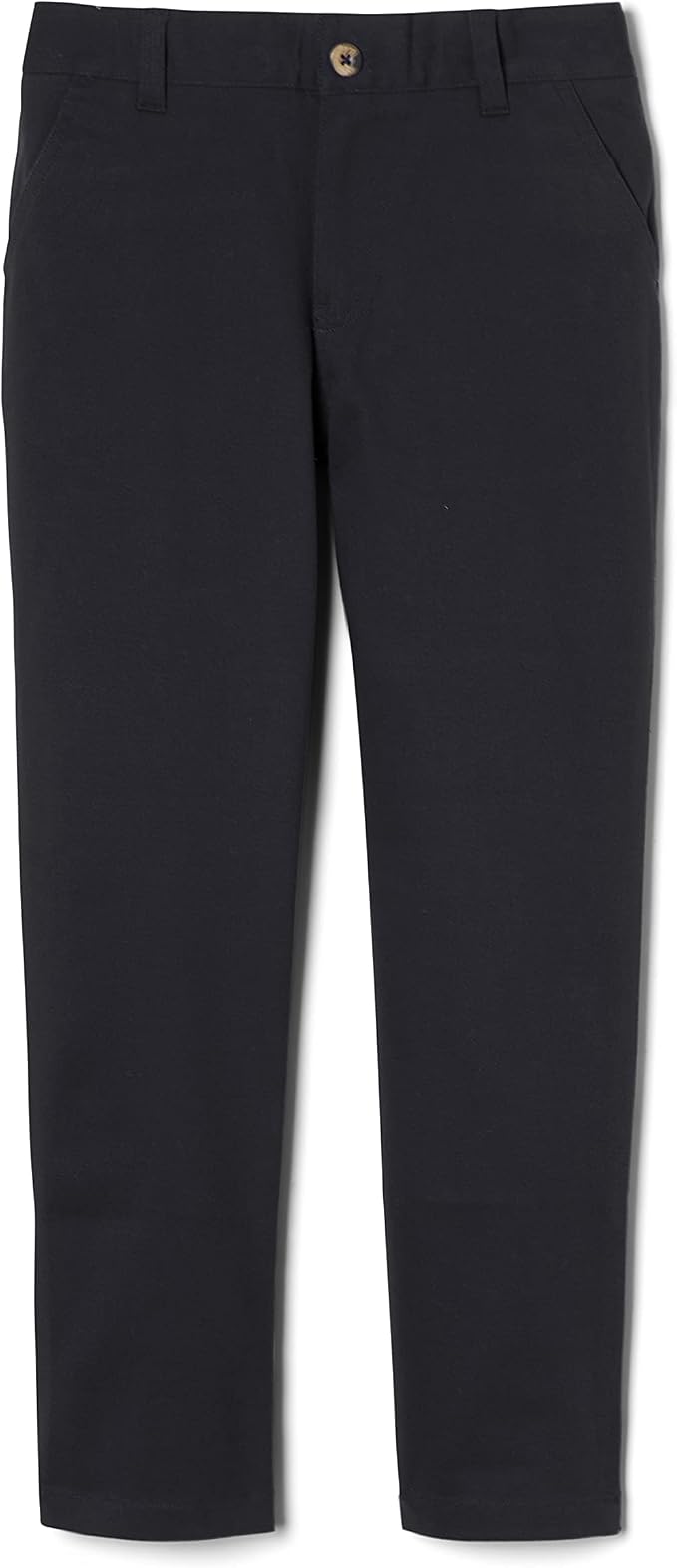 French Toast Boys' Adjustable Waist Straight Fit Stretch Twill Chino Pant, Black SK9537-F