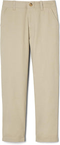 French Toast Boys' Adjustable Waist Straight Fit Stretch Twill Chino Pant, Khaki SK9537-G