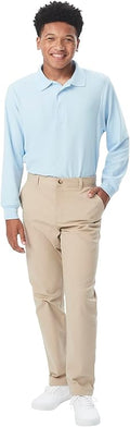 French Toast Young Men's Straight Fit Stretch Twill Chino Pant, Khaki SK9537Y-G
