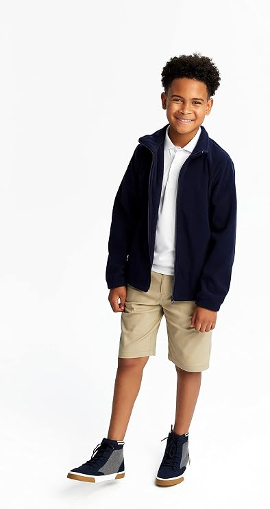 French Toast Boys' Full Zip Micro Fleece Jacket, French Toast Boys' Full Zip Micro Fleece Jacket, Navy SP9147-E