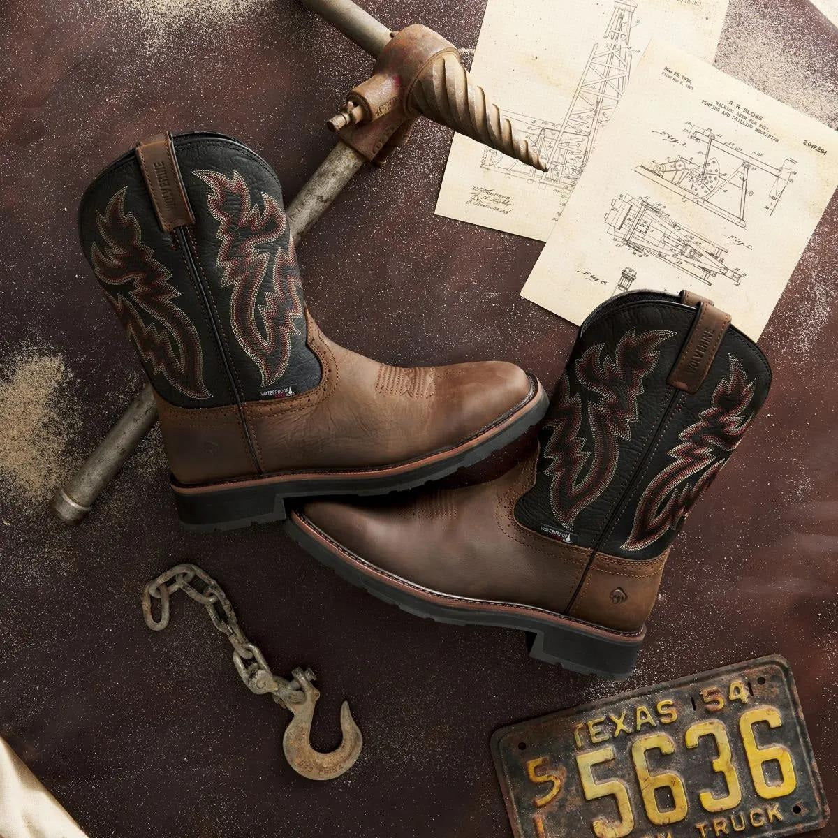 Wolverine Men's Rancher Waterproof Steel-Toe Wellington W10765