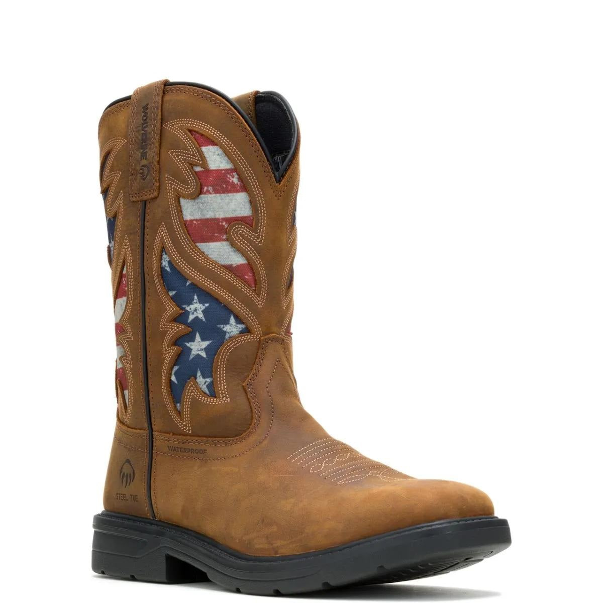 Wolverine Men's Rancher Flag Steel-Toe Wellington Work Boot W241181