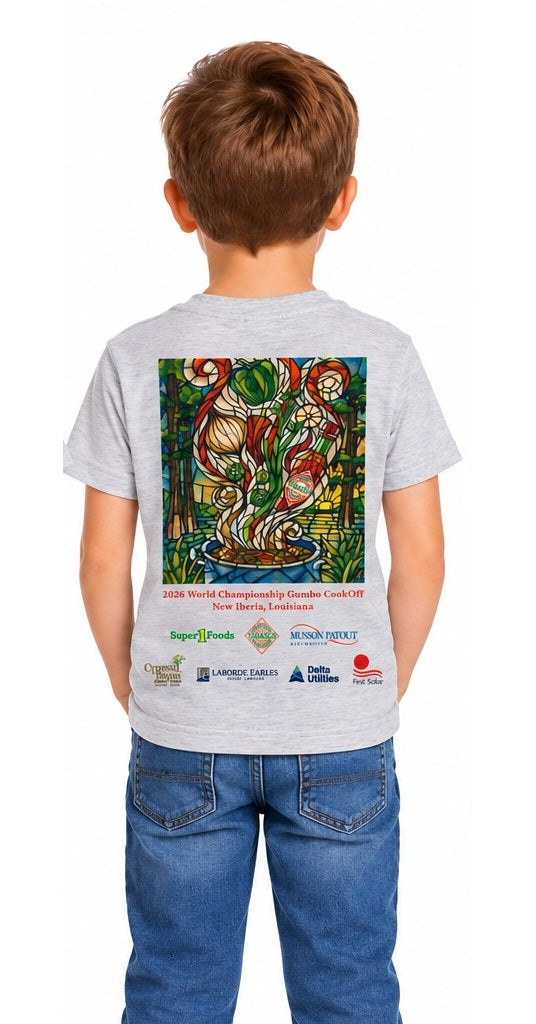 Gumbo Cookoff Youth Grey T-Shirt