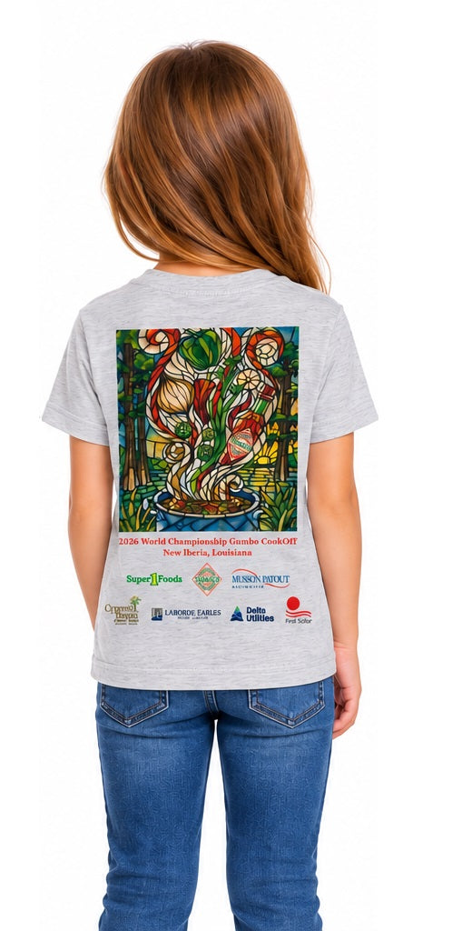 Gumbo Cookoff Youth Grey T-Shirt